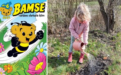 Bamse bjuder Sveriges bin på blomstermiddag