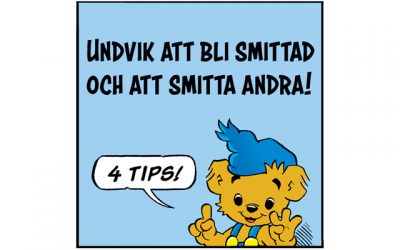 Bamse ger 4 tips på hur du kan undvika smitta