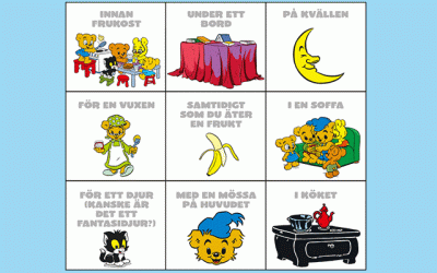 Bamses roliga läsbingo