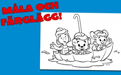 Målarbilder med Bamse och hans vänner